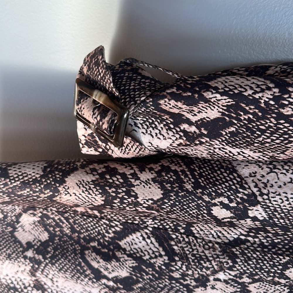 Inc Python Print Trench Coat Large - image 4